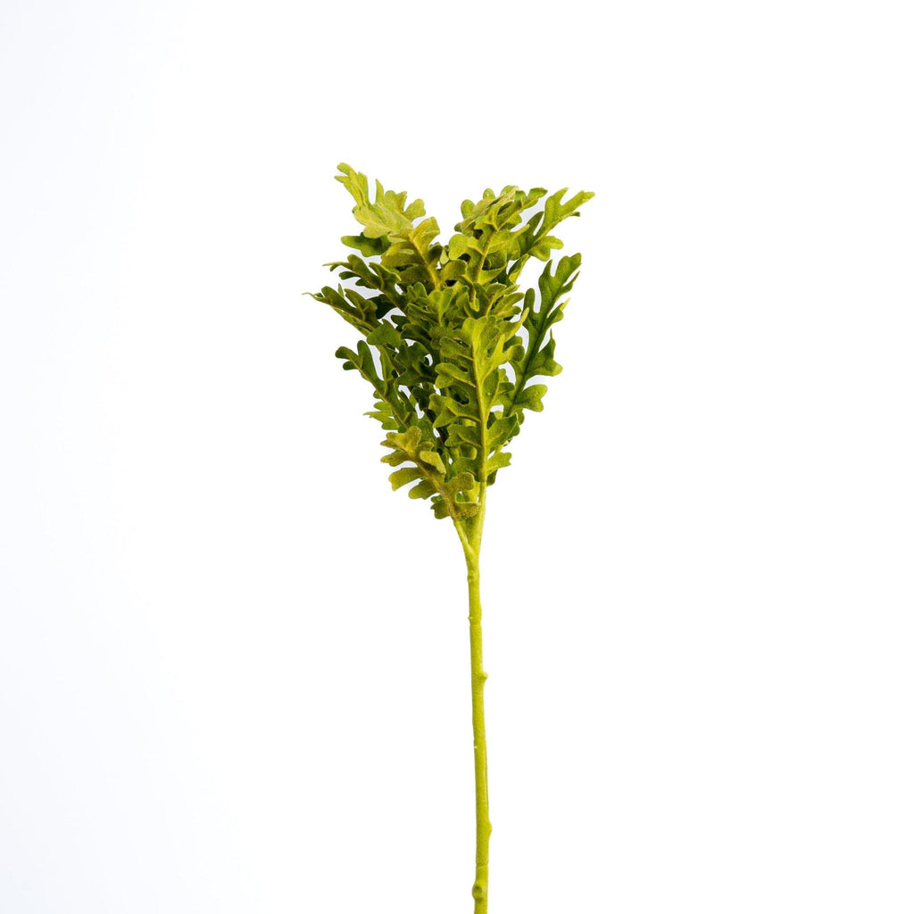 19" Faux Green Leaves
