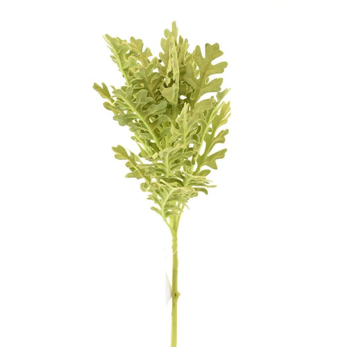 19" Faux Green Leaves