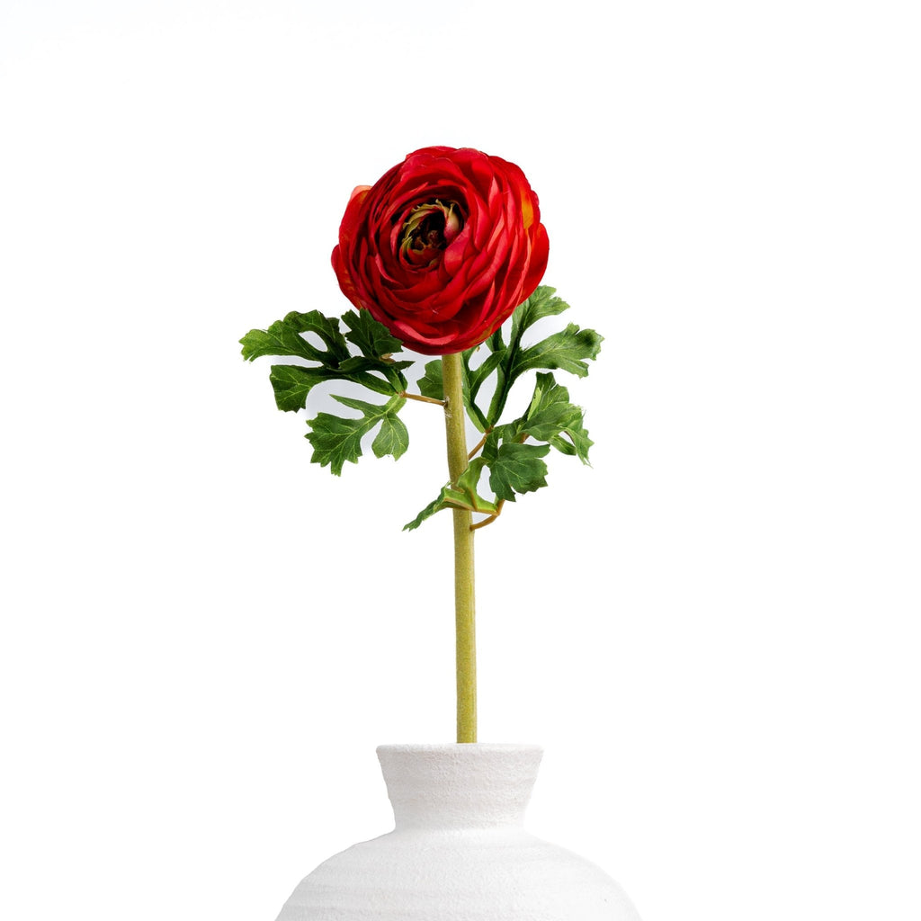 24" Faux Red Ranunculus