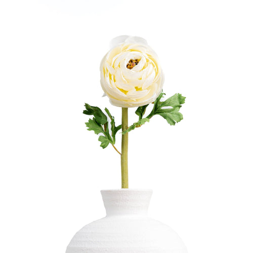24" Faux White Ranunculus