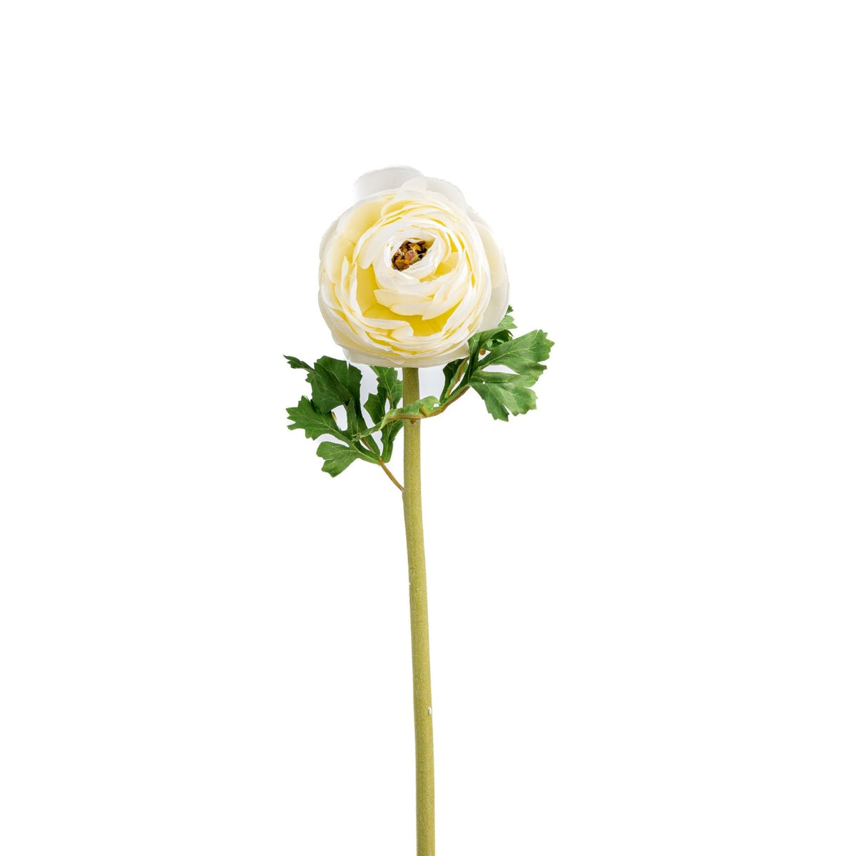 24" Faux White Ranunculus