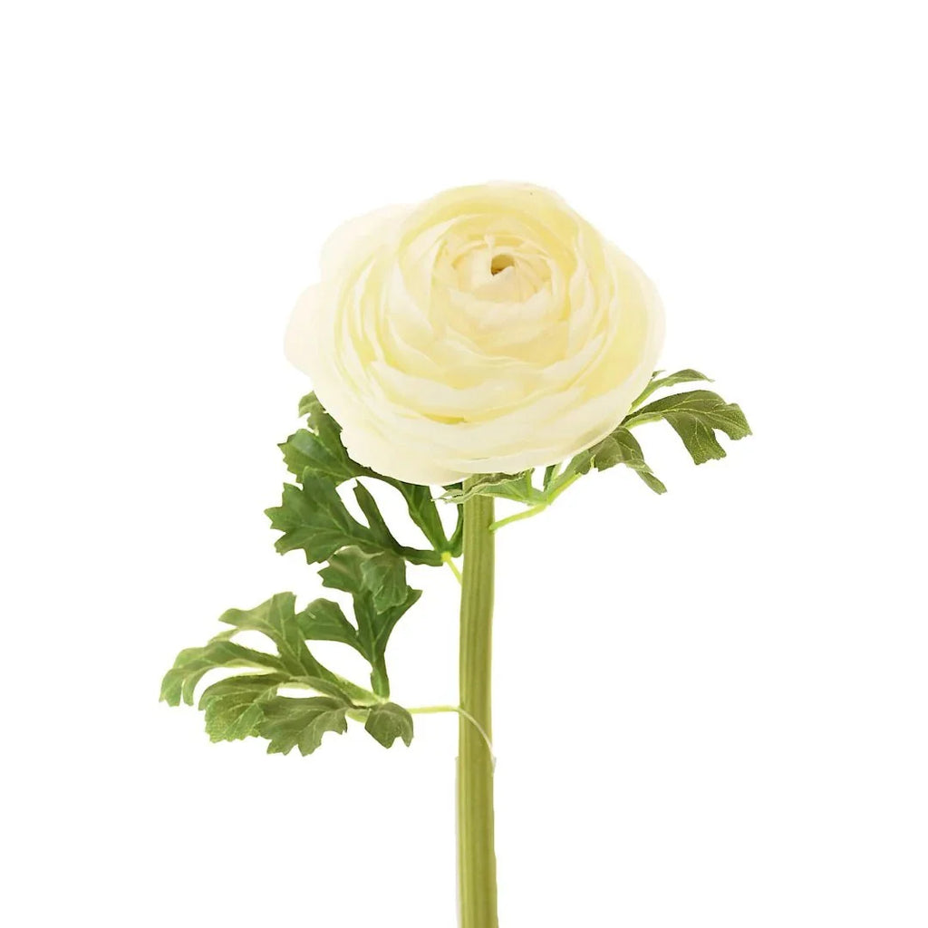 24" Faux White Ranunculus