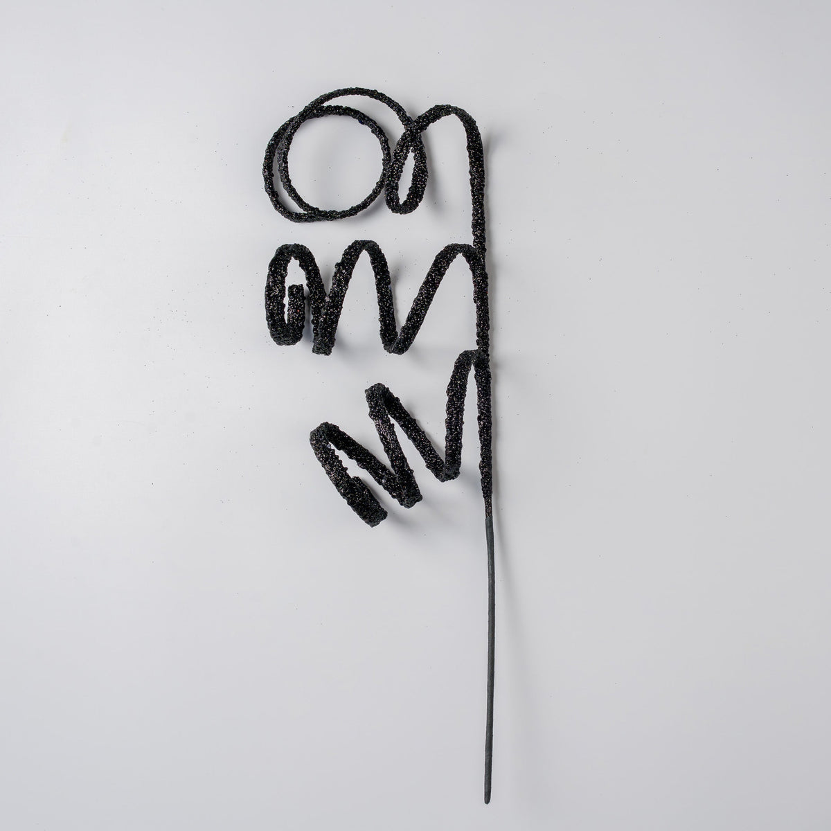 Black Glitter Twirl Pick