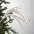 Snow Covered White Glitter Pick