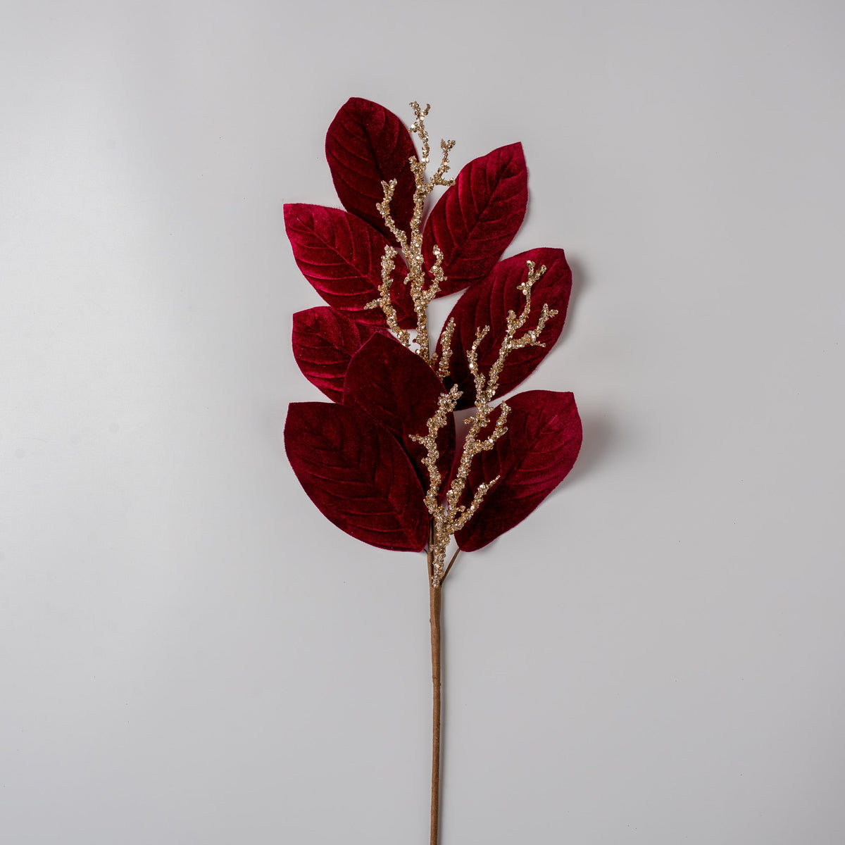 Burgundy Velvet Magnolia Leaf Pick