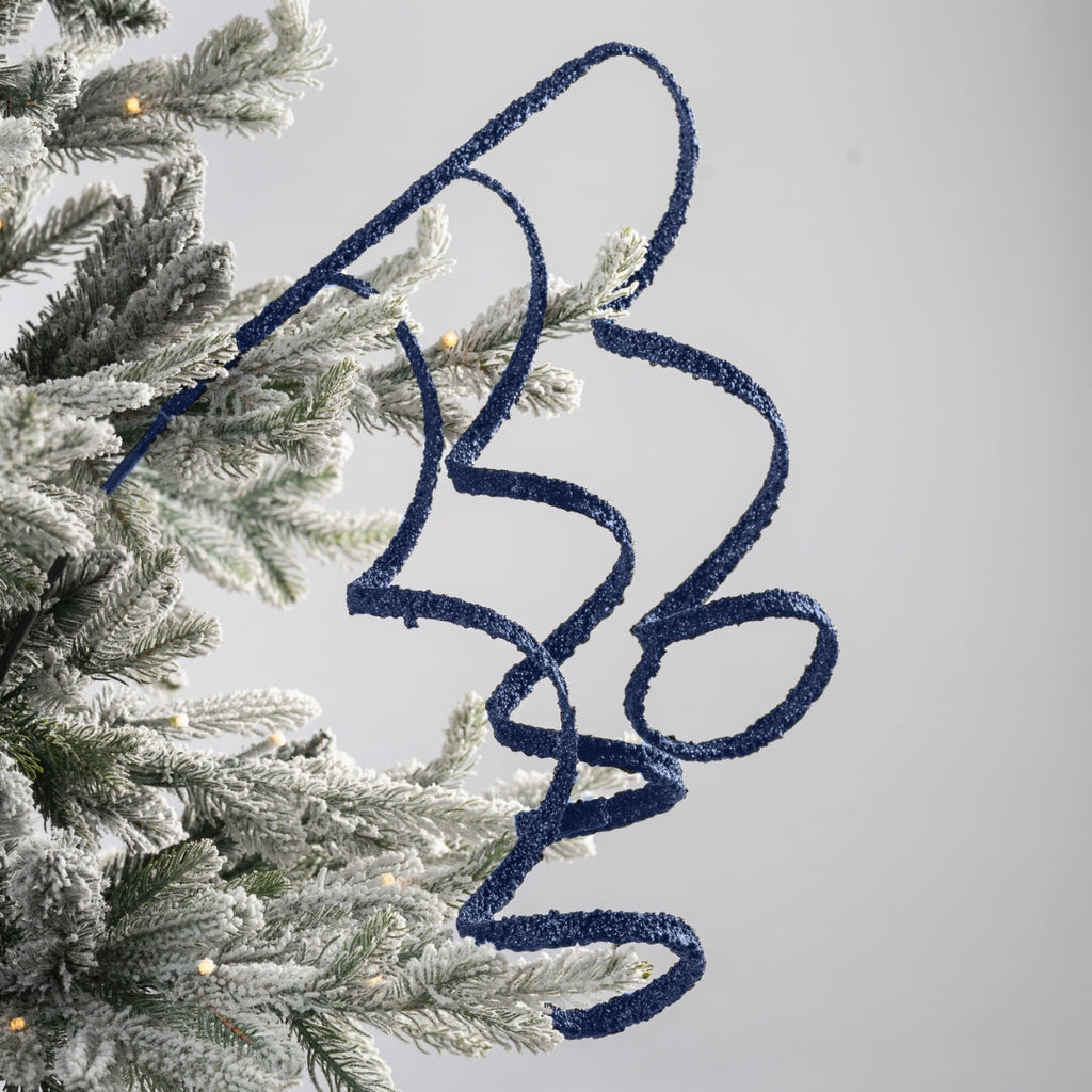 Midnight Blue Glitter Twirl Pick