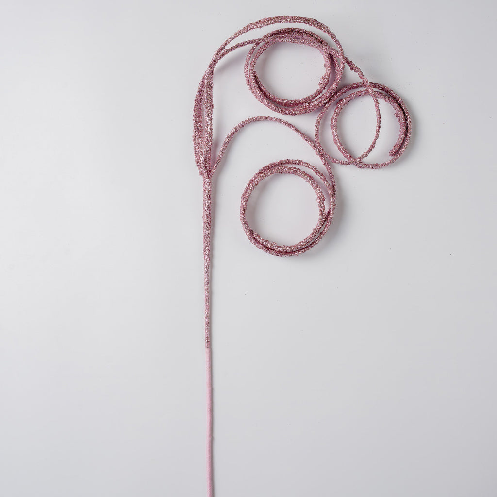 Blush Pink Twirl Ribbon Pick