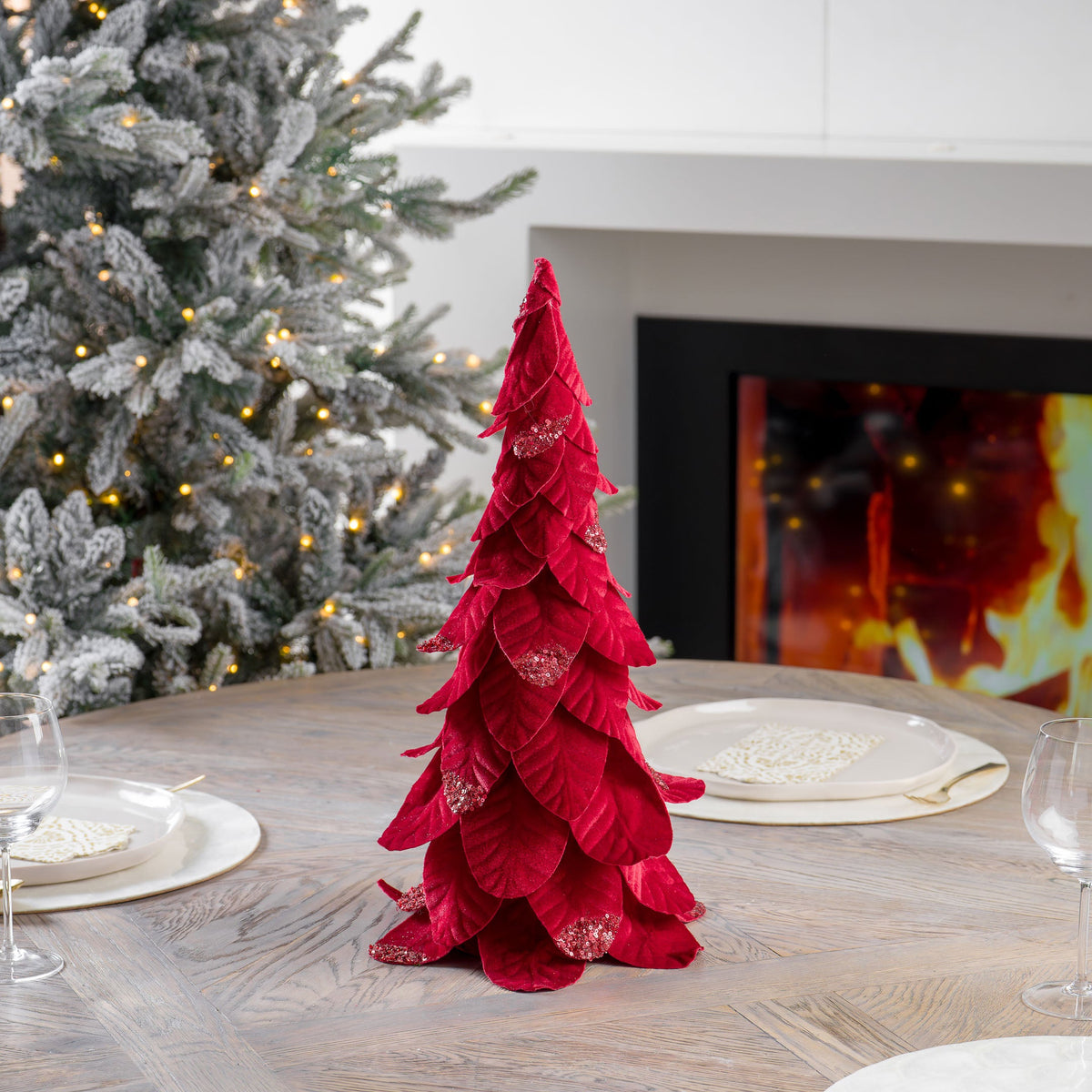 Red Leaf Conical Tree