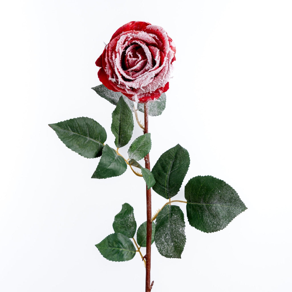 27" Faux Red Rose