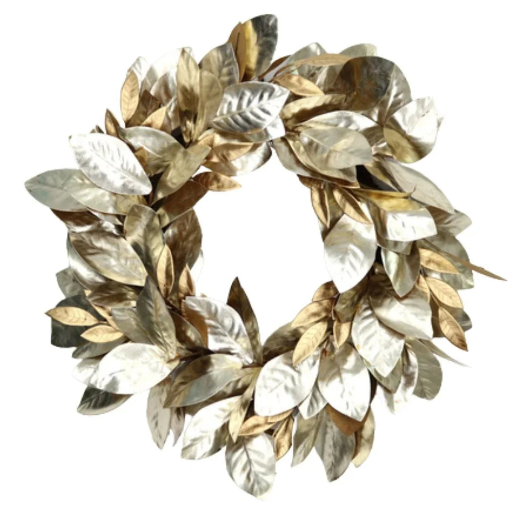 28" Gold Magnolia Wreath