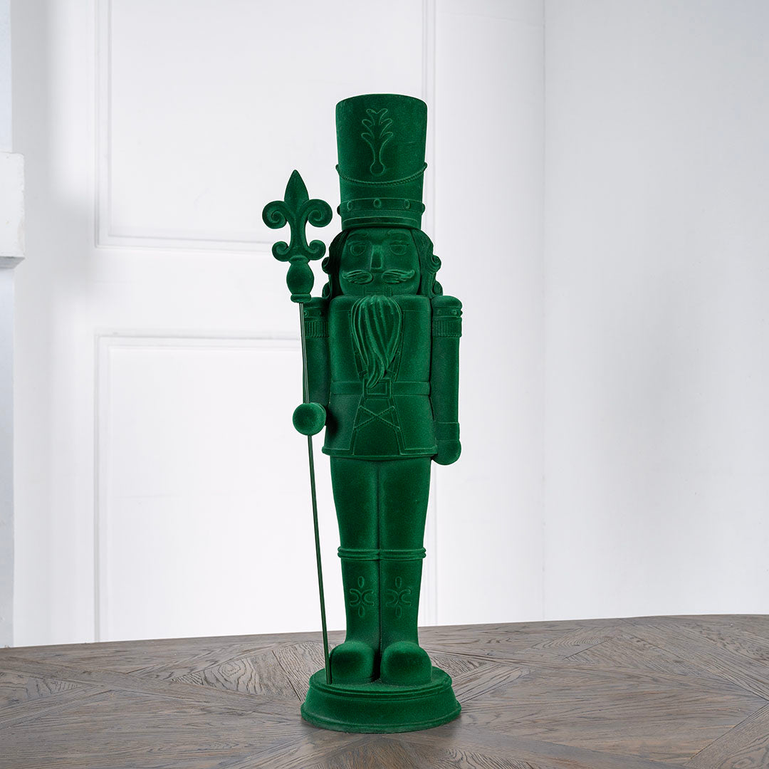 Flocked Nutcracker Tabletop