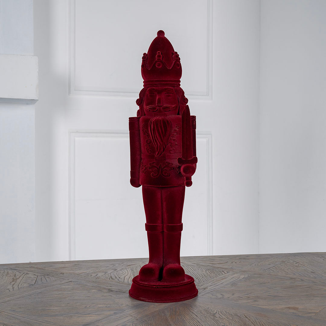Flocked Nutcracker Tabletop