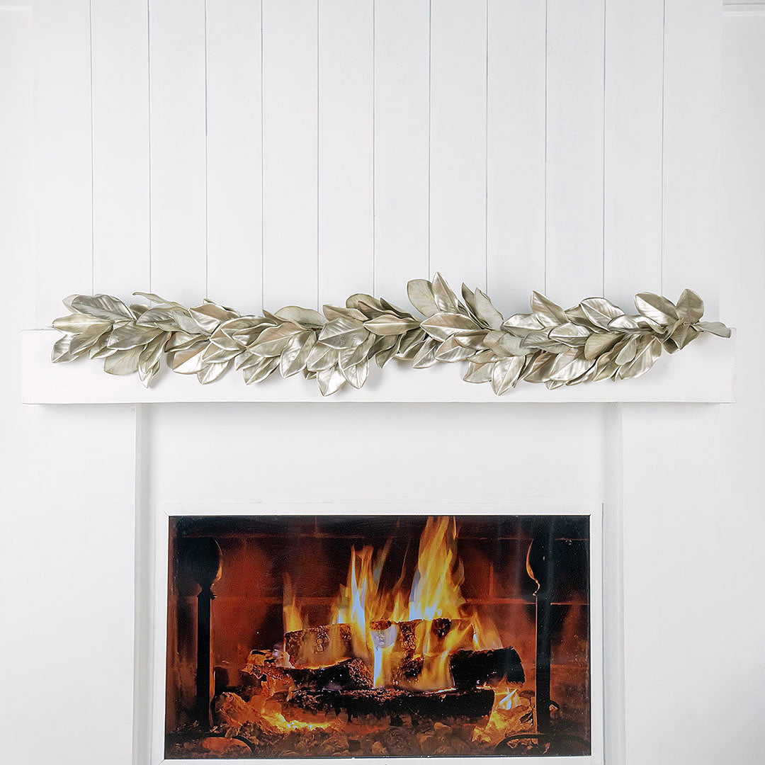 Metallic Magnolia 6ft Leaf Garland