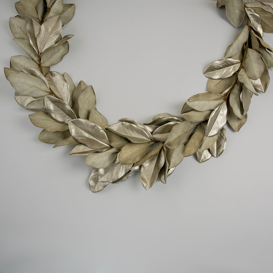 Metallic Magnolia 6ft Leaf Garland