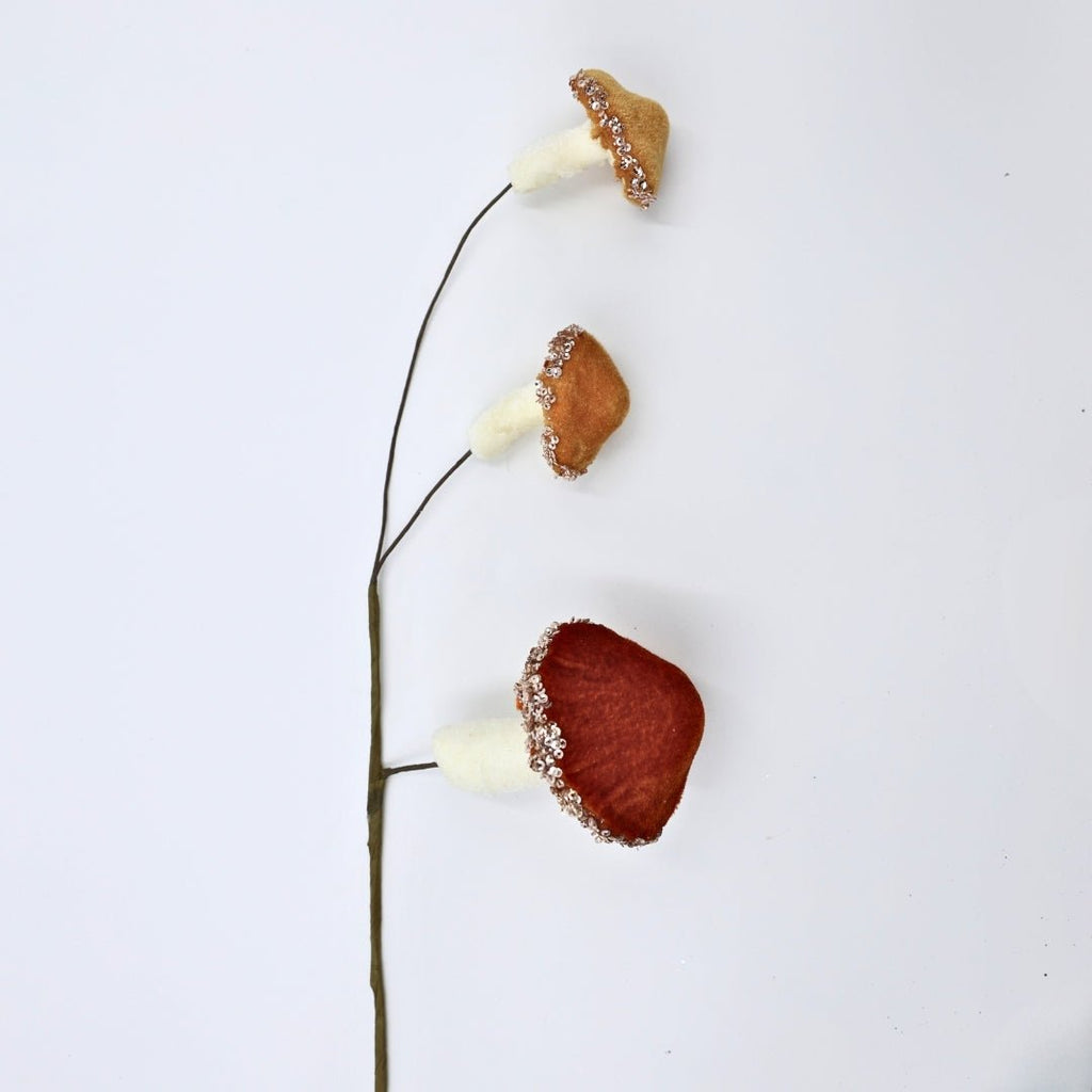 Amber Mushroom Pick With Rhinestones