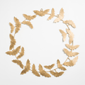 Antique Gold Metal Bat Wreath