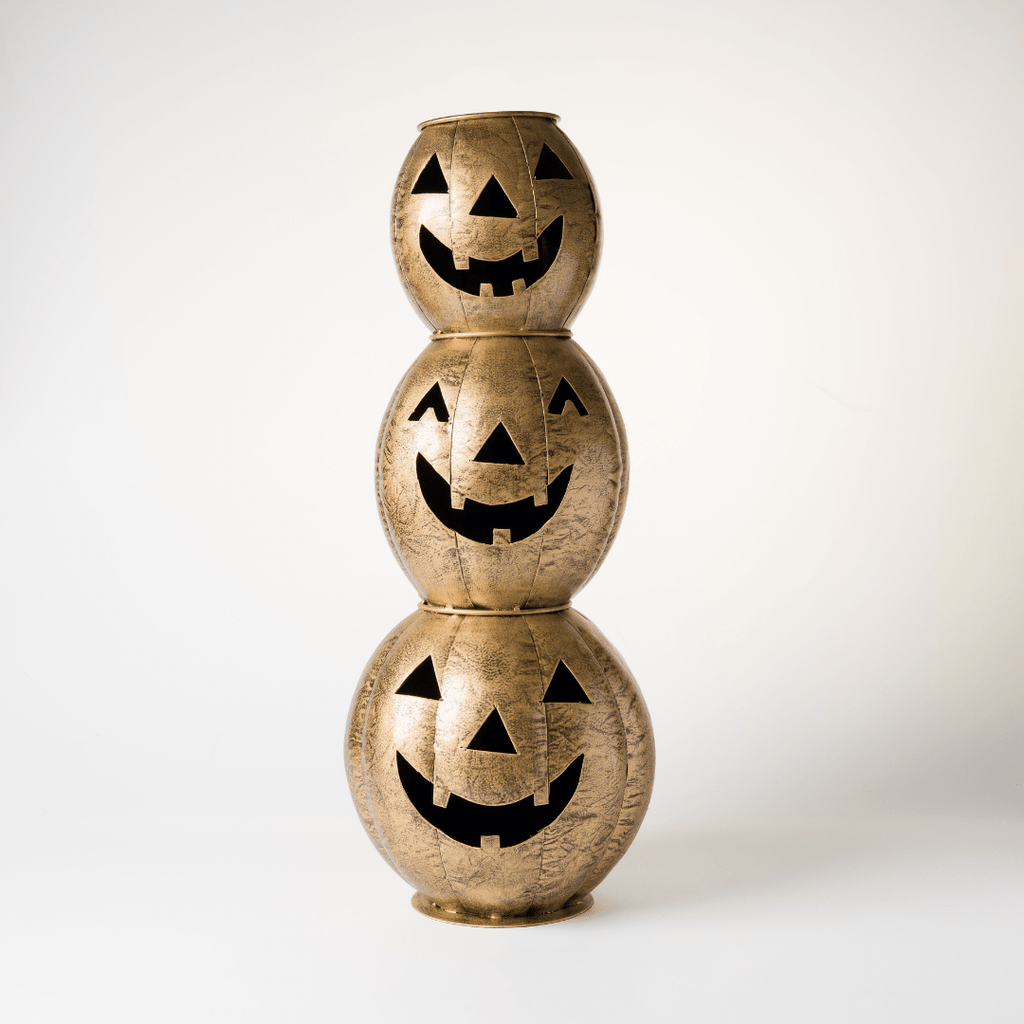 Antique Gold Metal Pumpkin Tabletop