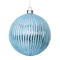 Baby Blue Porcelain Ribbed Ball Ornament
