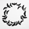 Black Metal Bat Wreath