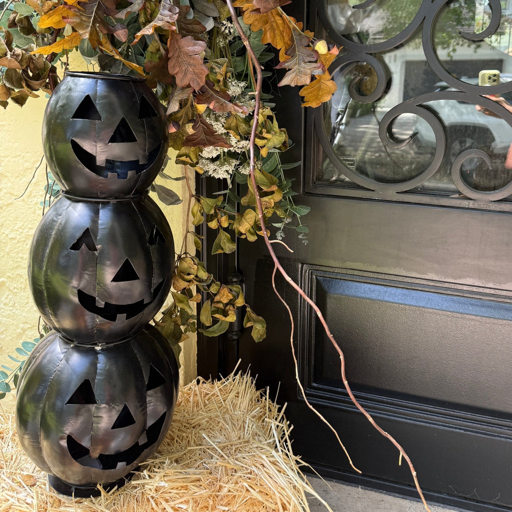 Black Metal Pumpkin Tabletop