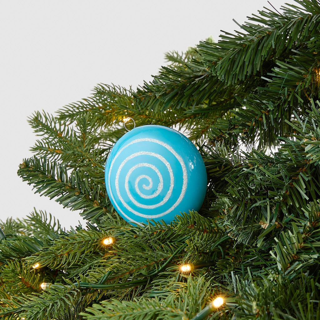Blue Glitter Dusted Lollipop Ornament