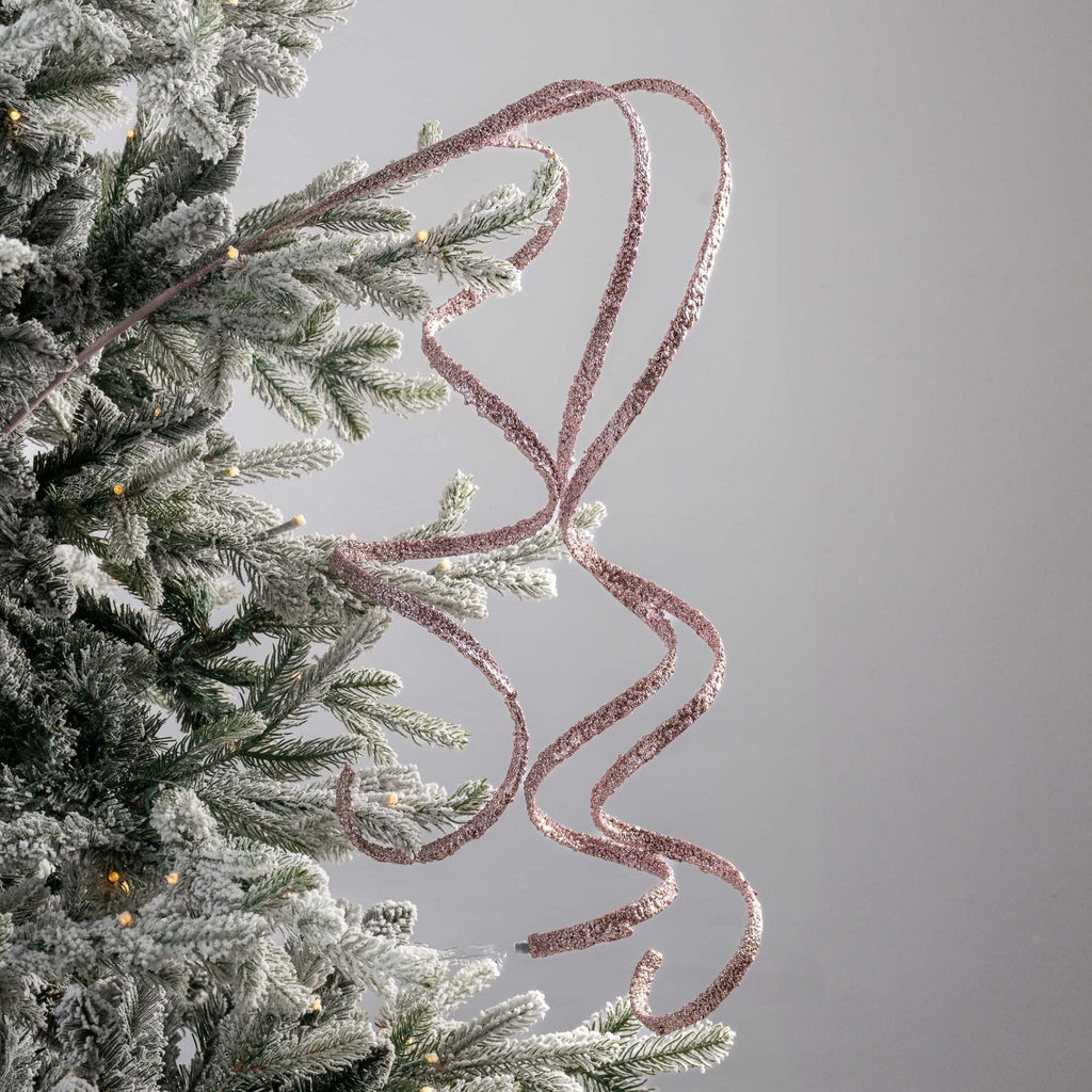 Blush Pink Twirl Ribbon Pick