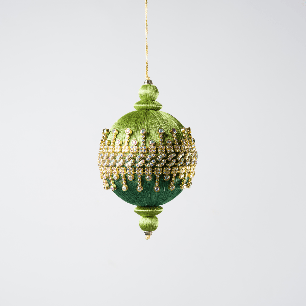 Botanical Embellished Thread Finial Ornament