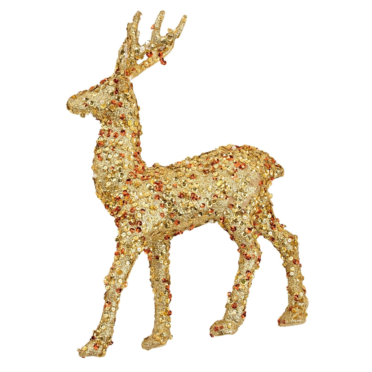 Bright Gold Deer Ornament