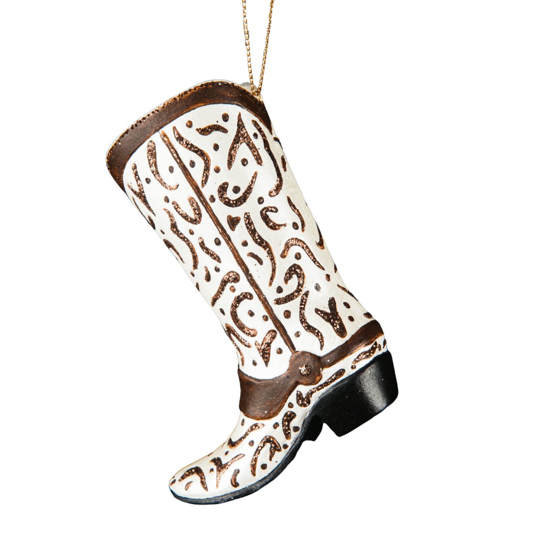 Brown Western Boot Ornament