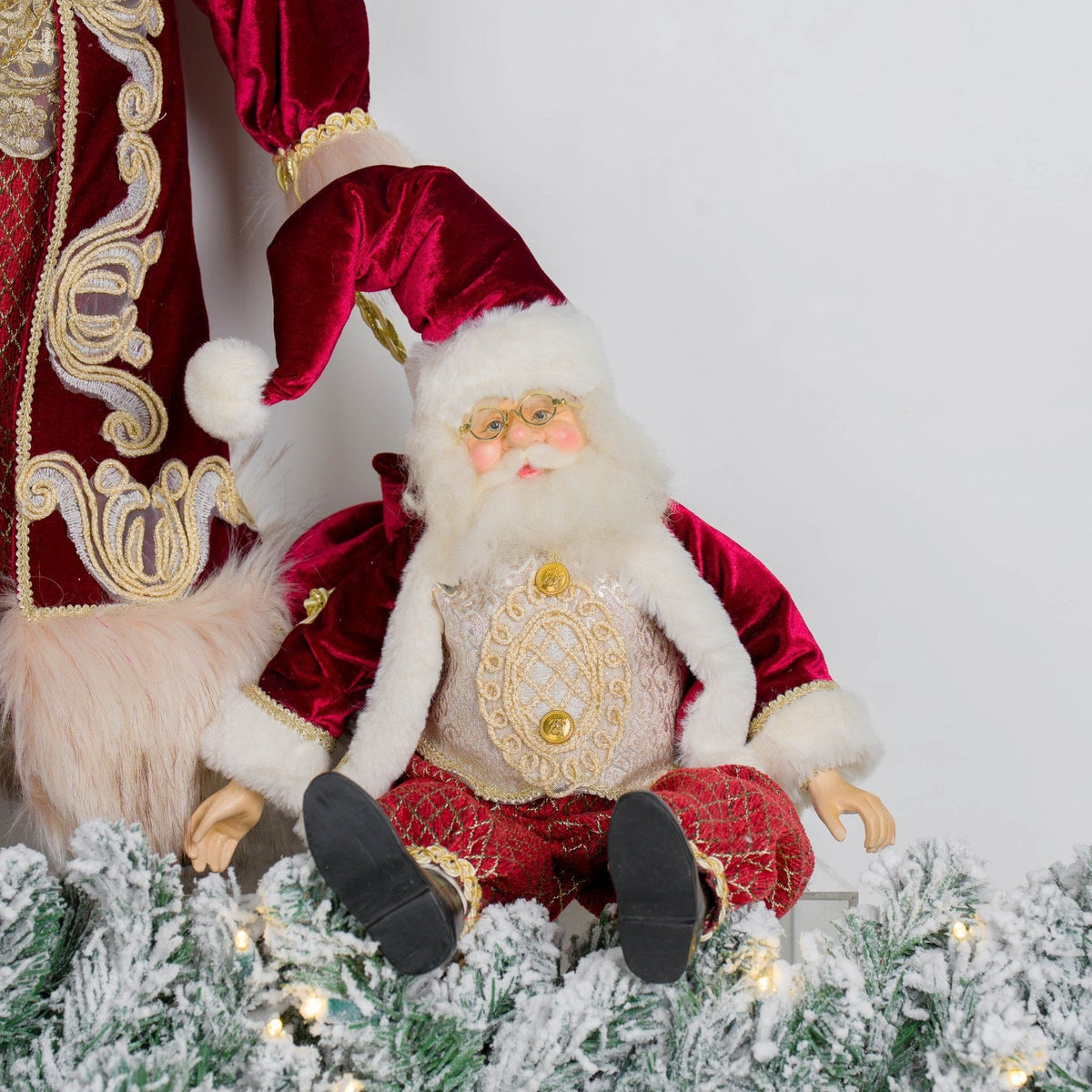 Burgundy Santa Figurine