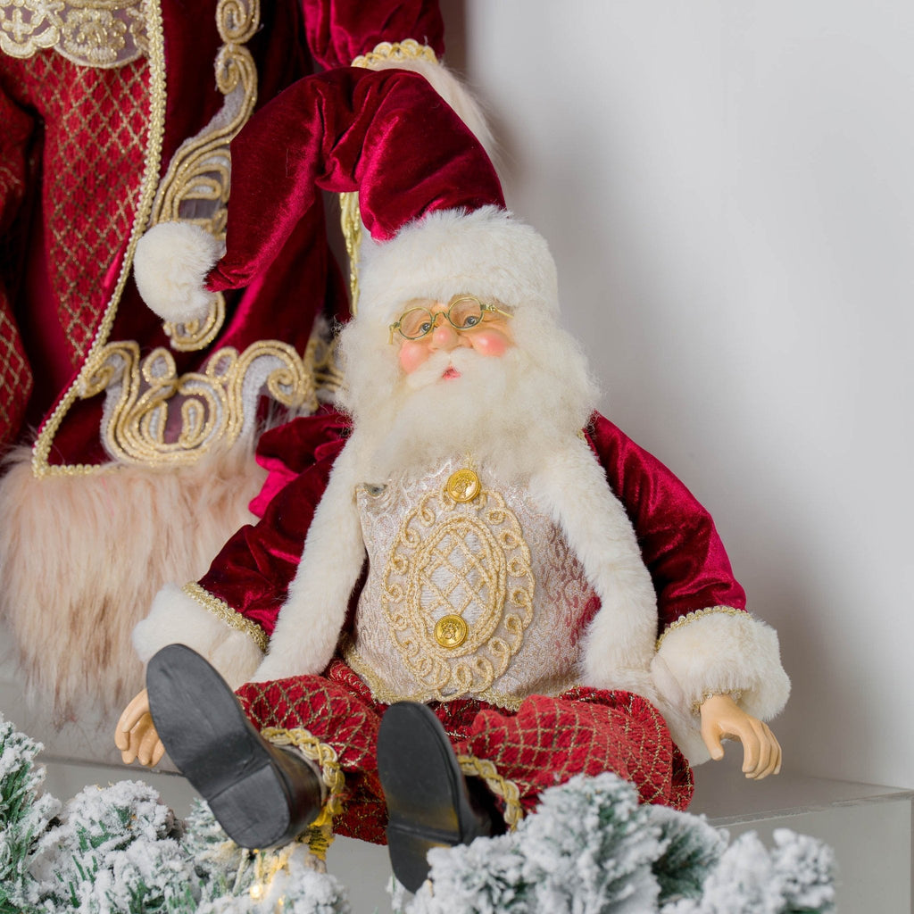 Burgundy Santa Figurine