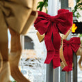 Burgundy Oversized Outdoor Bow