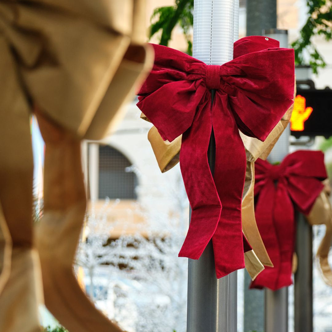 Burgundy Oversized Outdoor Bow