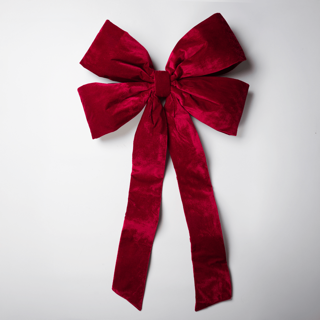 Burgundy Oversized Outdoor Bow