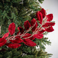 Burgundy Velvet Magnolia Garland with Champagne Detail