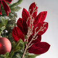 Burgundy Velvet Magnolia Leaf Pick