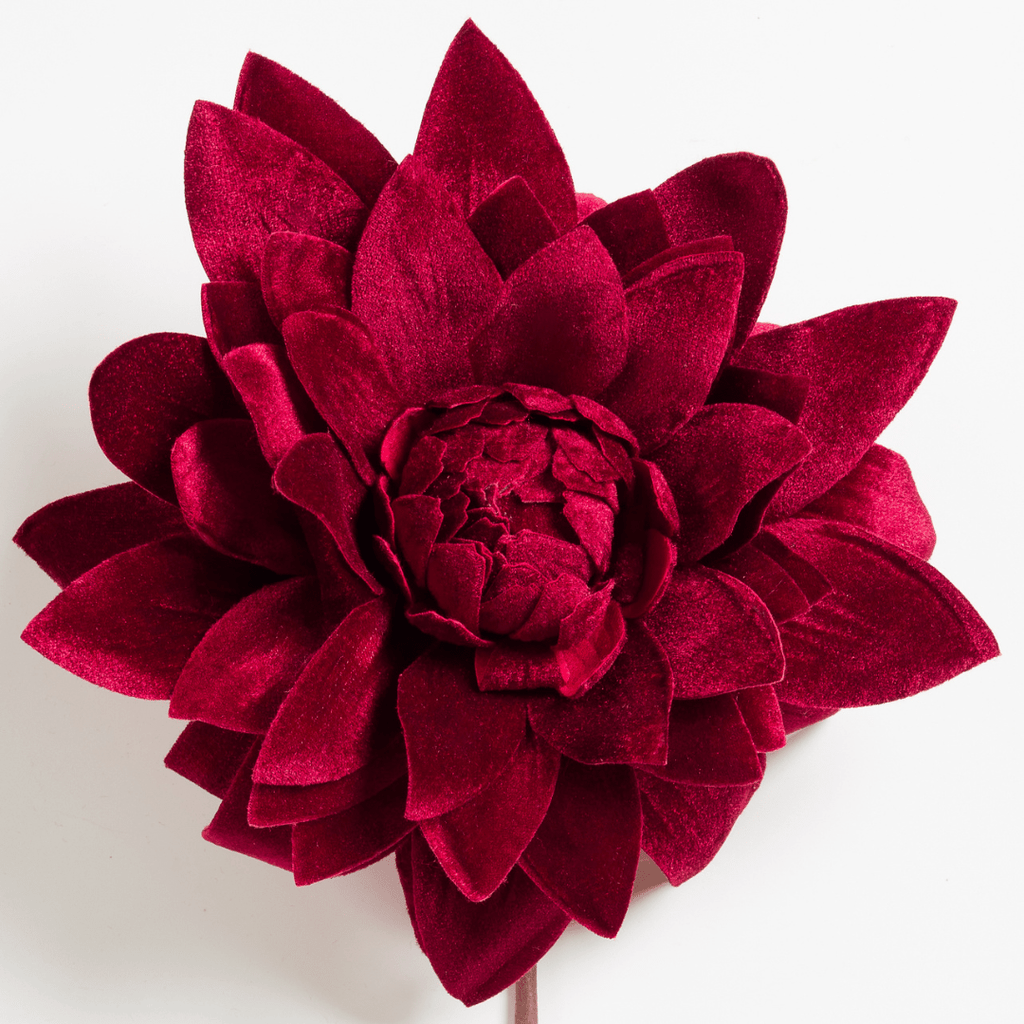 Burgundy Velvet Sunflower Pick
