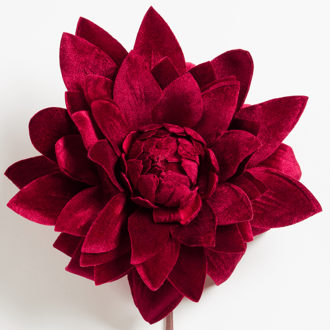 Burgundy Velvet Sunflower Pick