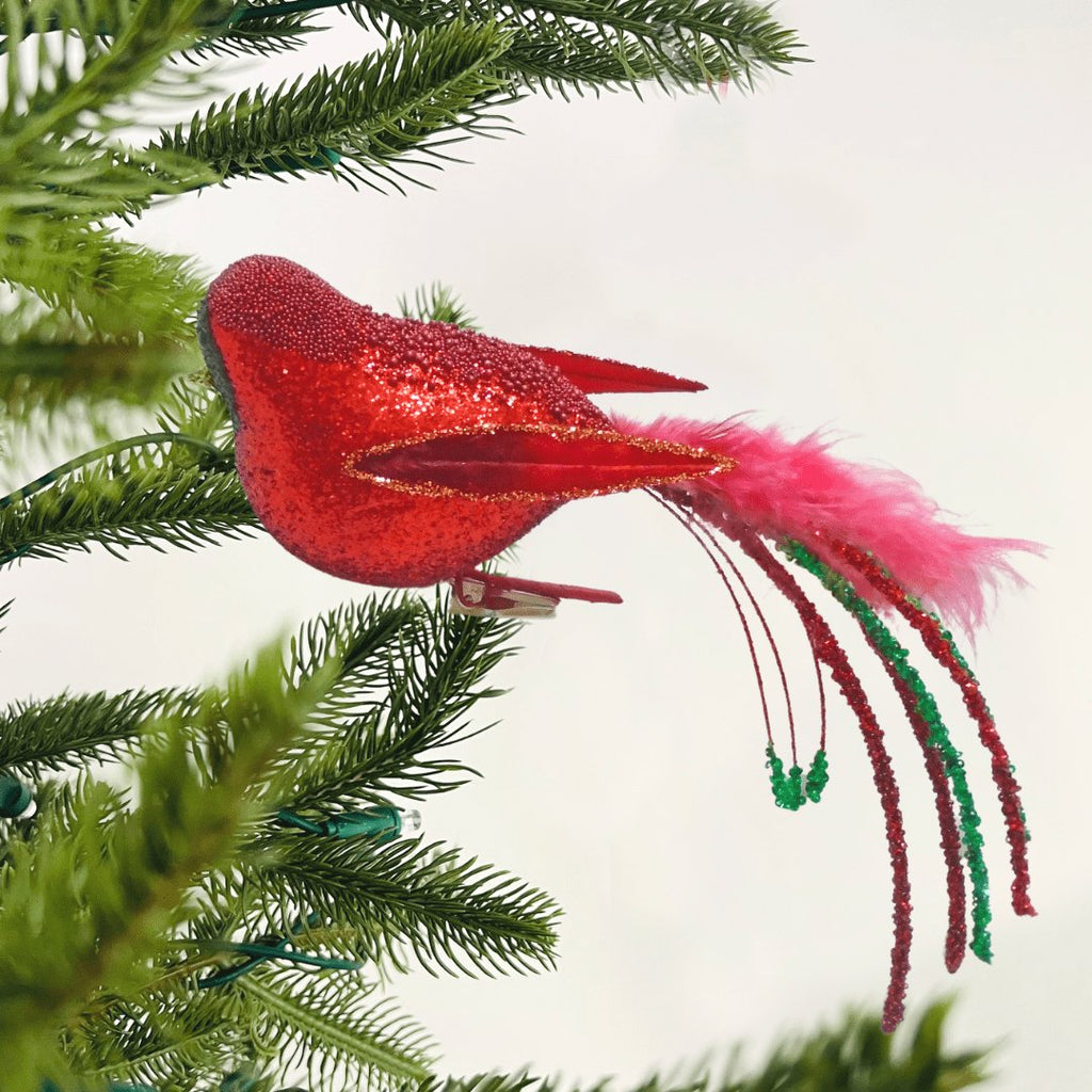 Cardinal Bird Clip On Ornament