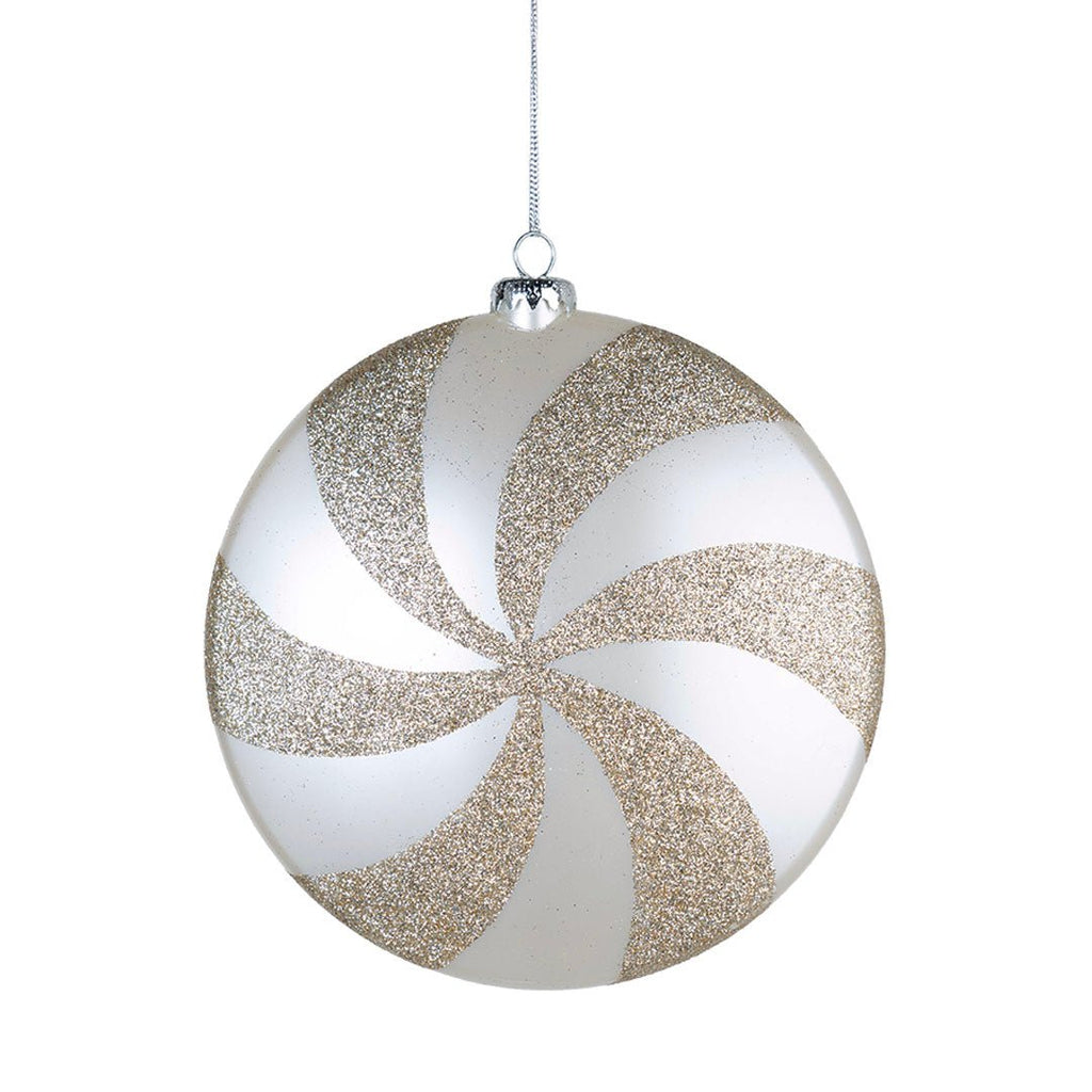 Champagne Flat 15cm Candy Apple Ornament