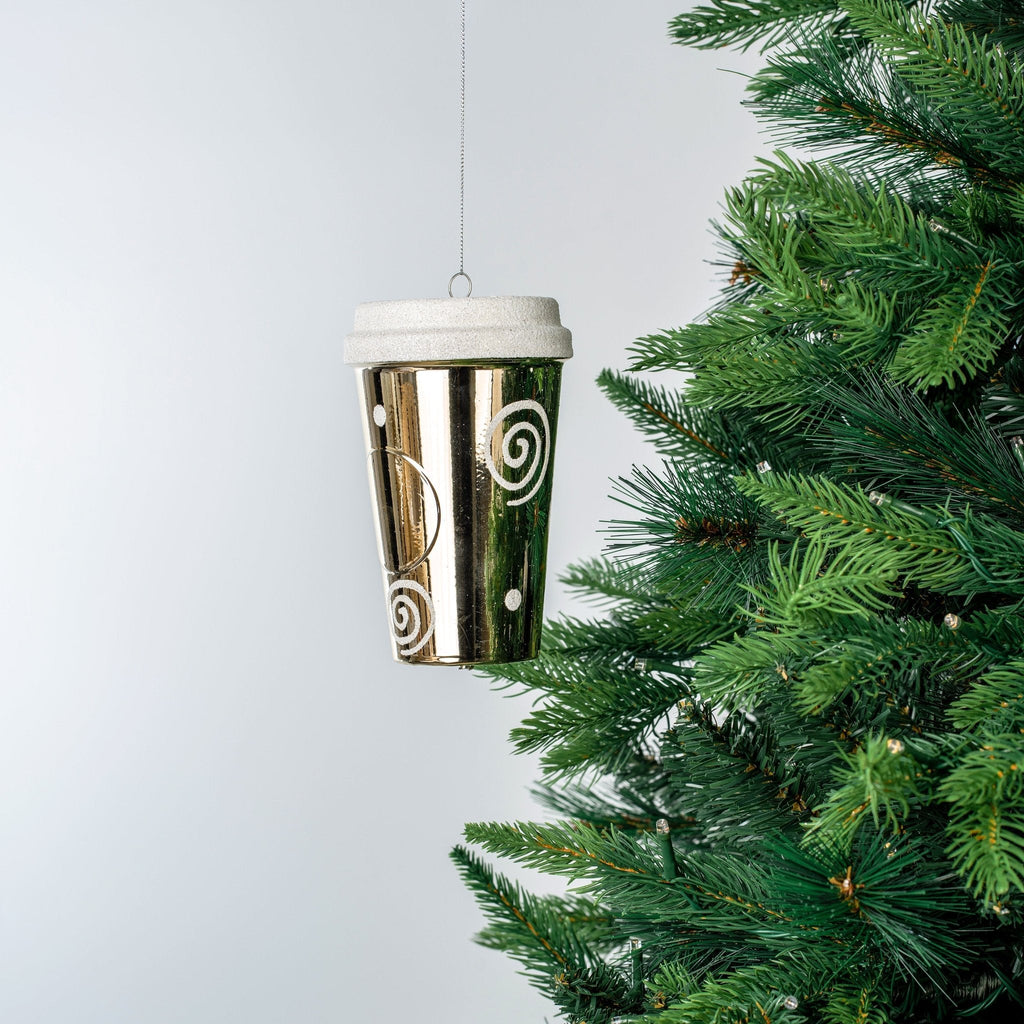 Champagne Glitter Coffee Cup Ornament