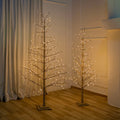 Champagne Gold Glitter Porch Tree with Twinkling LED Lights