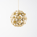 Champagne & Pearl 5" Metal Ball Ornament