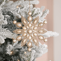 Champagne & Pearl Snowflake Ornament 7.5"