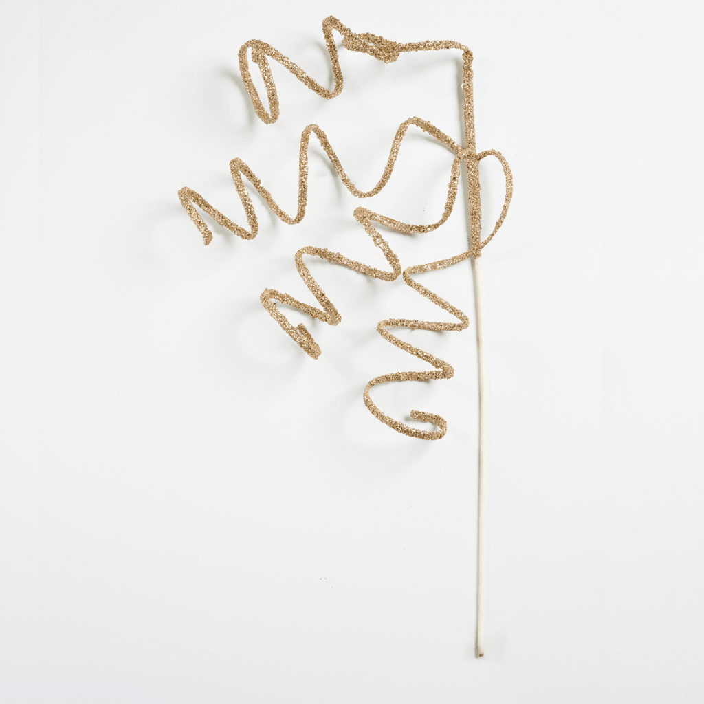 Champagne Twirl Ribbon Festive Pick