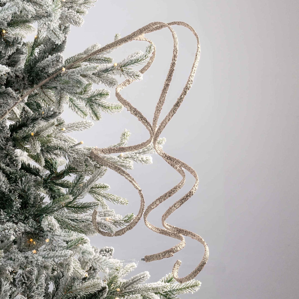 Champagne Twirl Ribbon Festive Pick