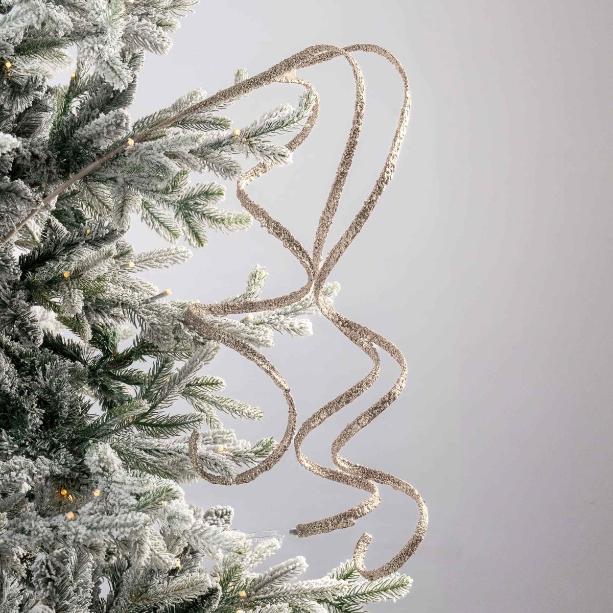 Champagne Twirl Ribbon Festive Pick