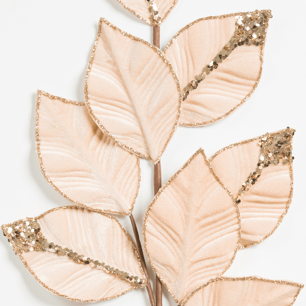 Champagne Velvet Leaf Pick