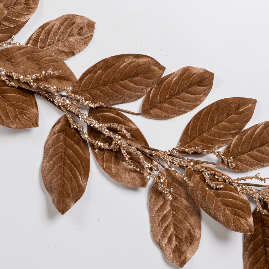 Chocolate Brown Velvet Magnolia Garland