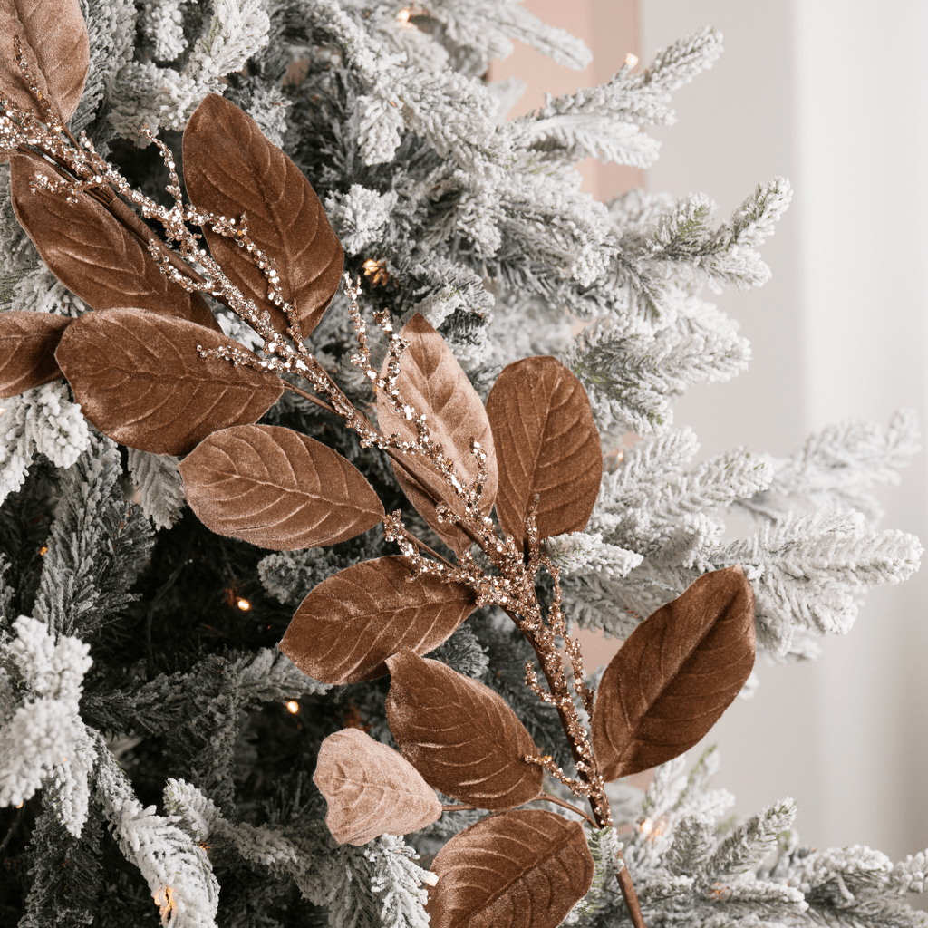Chocolate Brown Velvet Magnolia Garland